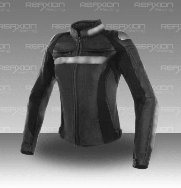 Chaqueta de Cuero Negra Mujer