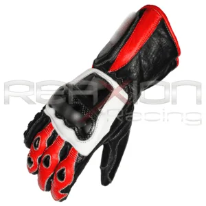 GUANTES LARGOS BLANCO/NEGRO/ROJO