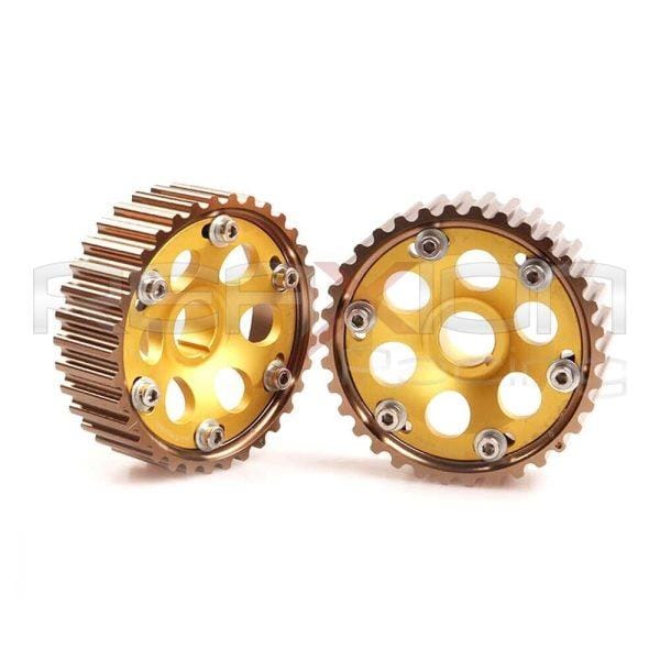 PIÑONES DE LEVA AJUSTABLE HONDA B16A B16B B18C DORADO