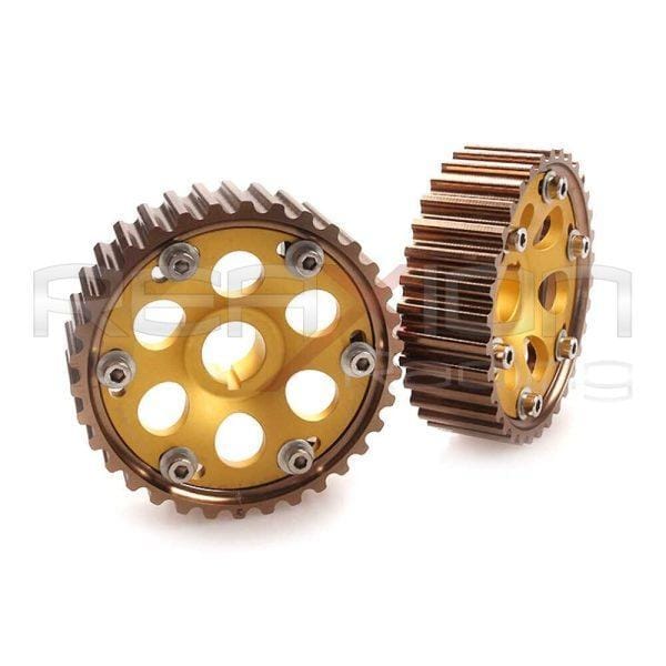 PIÑONES DE LEVA AJUSTABLE HONDA B16A B16B B18C DORADO - Imagen 5