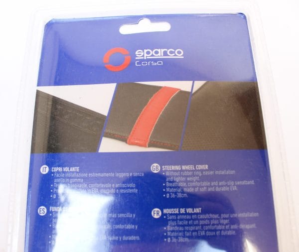 CUBRE VOLANTE SPARCO COSTURA Y LINEA ROJA - Imagen 5