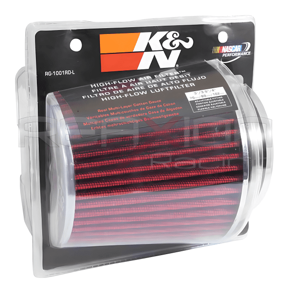 FILTRO DE AIRE K&N ORIGINAL CORTO  3", 3,5" y 4" ROJO RG-1001RD - Imagen 2