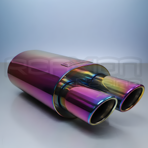 ESCAPE ALTOFLUJO HKS ROSADO ION, DOBLE SALIDA 2" A 2,5"