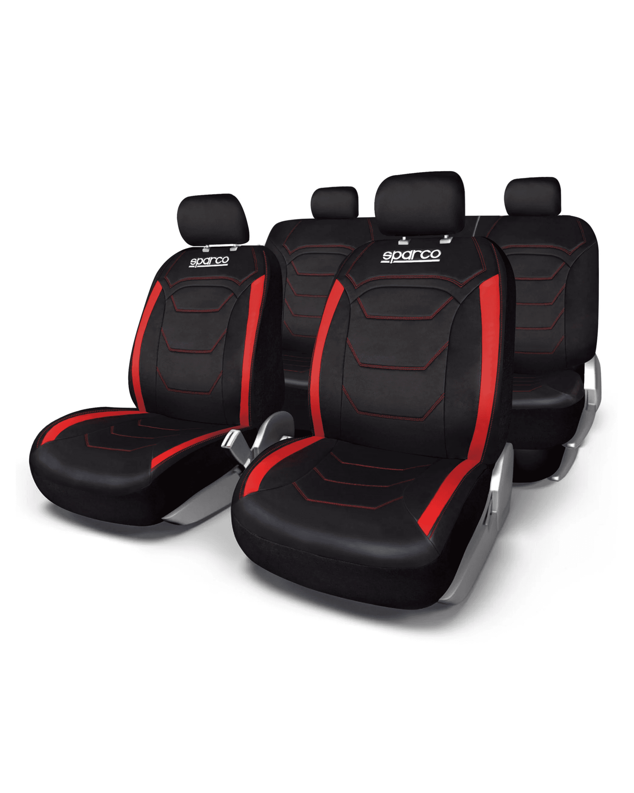 CUBRE ASIENTO SPARCO FRANJAS ROJAS TELA ORIGINAL