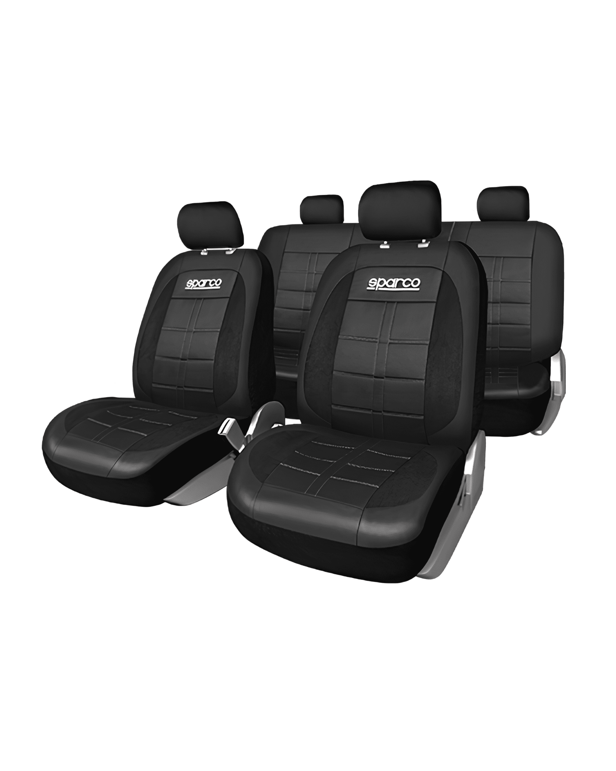 CUBRE ASIENTO SPARCO ECOCUERO FULL BLACK ORIGINAL