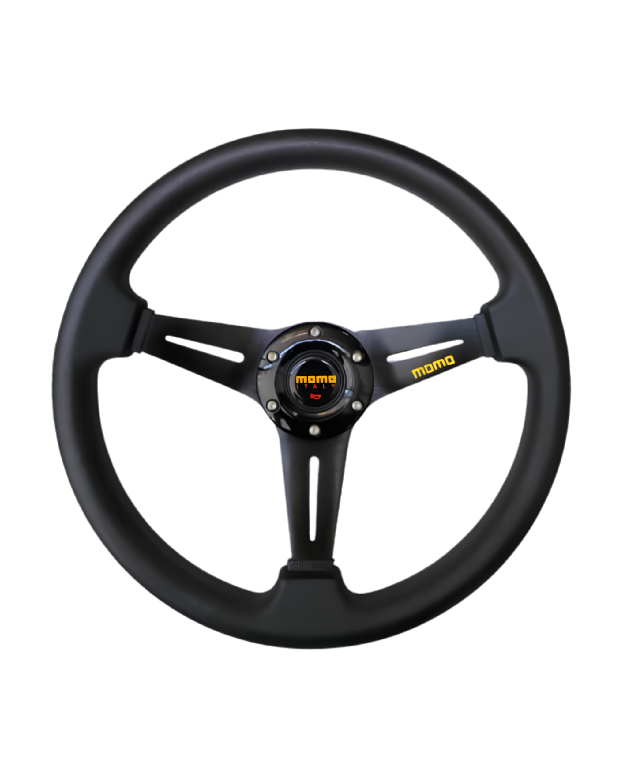 VOLANTE MOMO ITALY PLANO FULL BLACK NEGRO
