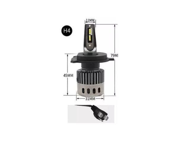 Kit Luces Turbo Led R8  Dakar 60.000 Lumenes - Imagen 2