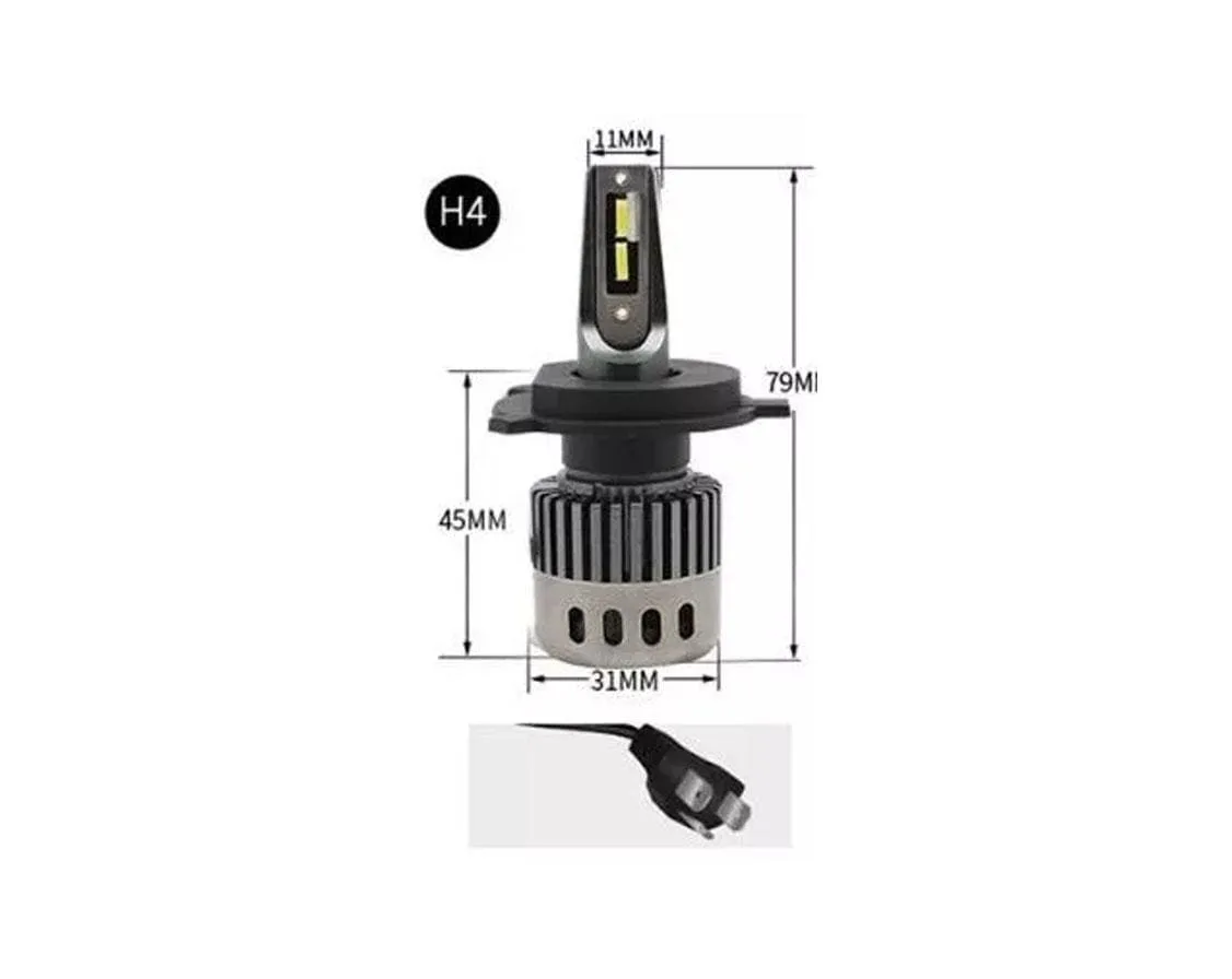 Kit Luces Turbo Led R8  Dakar 60.000 Lumenes - Imagen 2