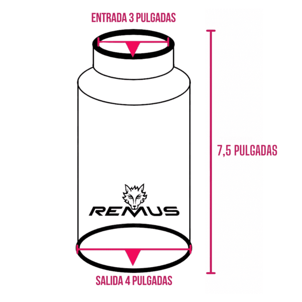 Cola De Escape Remus 3 Pulgadas In 4 Pulgadas Out - Imagen 5