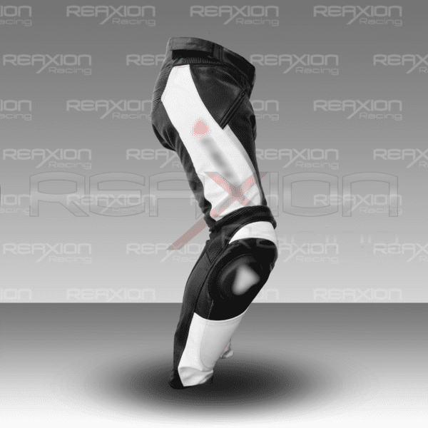 Pantalones de Cuero Negro/Blanco - Imagen 2