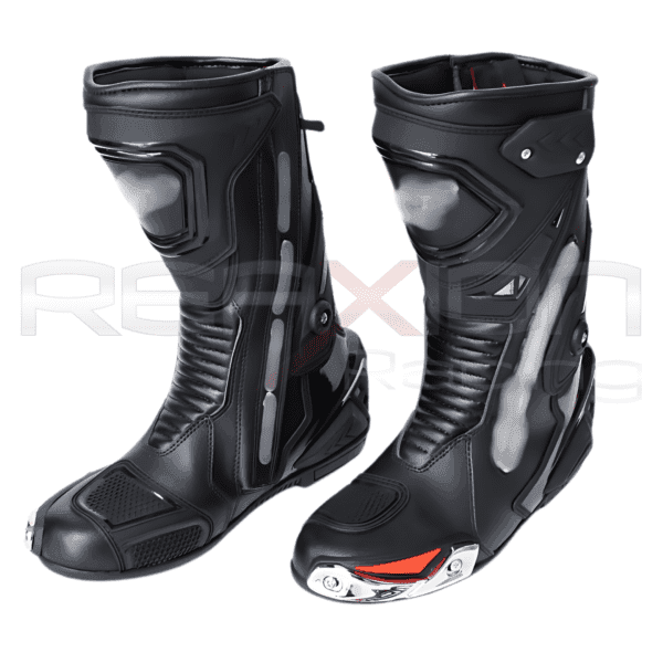 Botas Negras Detalles Blancos con Rojo