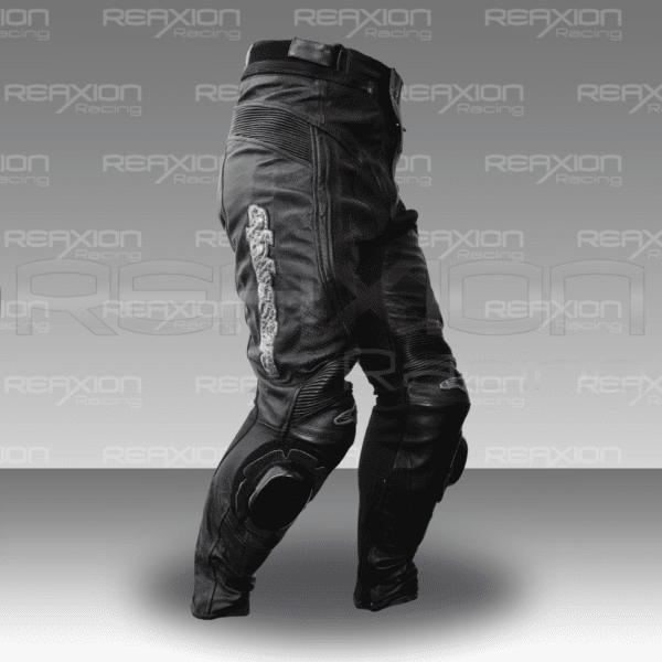 Pantalones Logo Azul de Cuero Para Moto