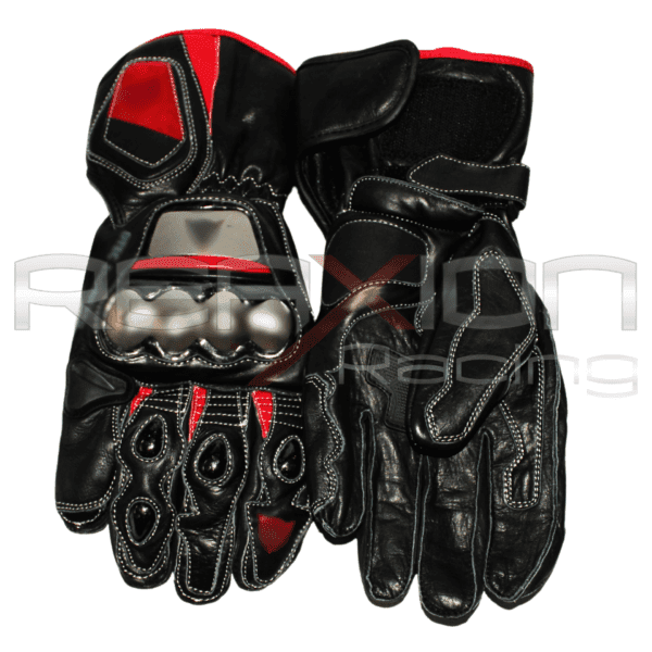 Guantes Largos Negros con Rojo - Imagen 2