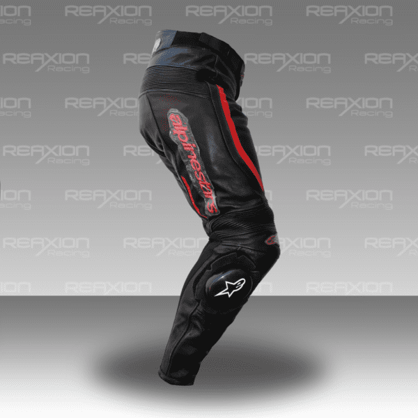 Pantalones Logo Rojo de Cuero Para Moto - Imagen 3