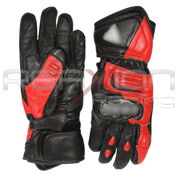 Guantes Rojos c/ Negro Largos Mujer - Imagen 5