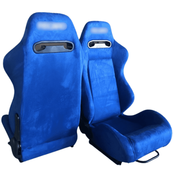 Par Butacas Italy Gamuza Azul Logo Grande