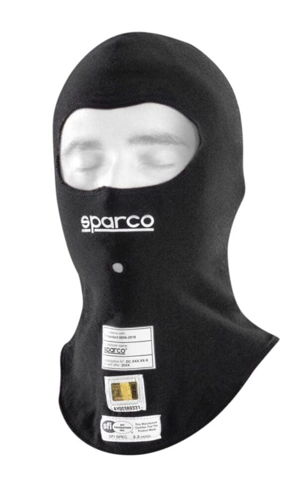 BALACLAVA ORIGINAL SPARCO FIA 8856-2018 SFI 3.3 RW-7 NEGRA