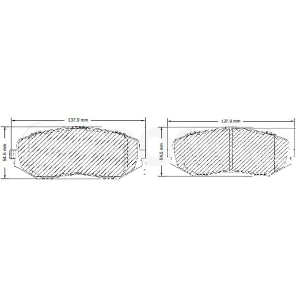Pastillas de freno de disco de cerámica delanteras D1188 para Suzuki Grand Vitara 2006-2013