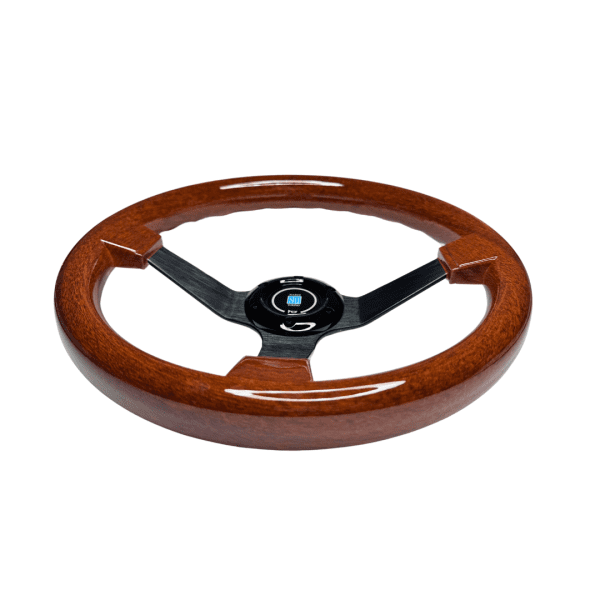 Volante Nardi Semi Cóncavo Estilo Palo Rosa - Imagen 3