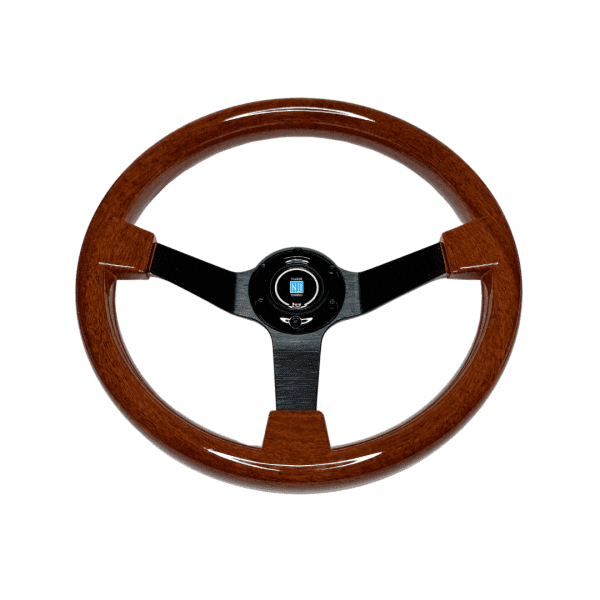 Volante Nardi Semi Cóncavo Estilo Palo Rosa