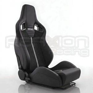 PAR BUTACAS RECLINABLES RECARO SPORTSTER CS CUERO/GAMUZA LINEA BLANCA