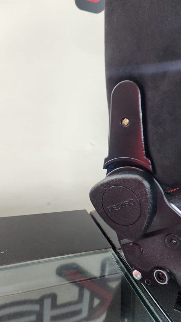 Par Butacas Recaro Italy Gamuza Negra Logo Blanco Reclinables - Imagen 2