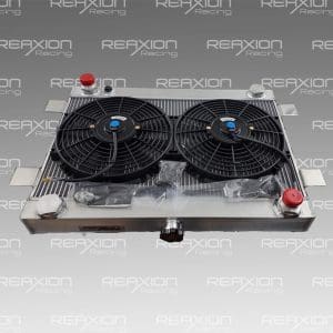 Radiador Aluminio UNIVERSAL 2 Cedas más 2 electro ventiladores de 12″ con su kit de instalación