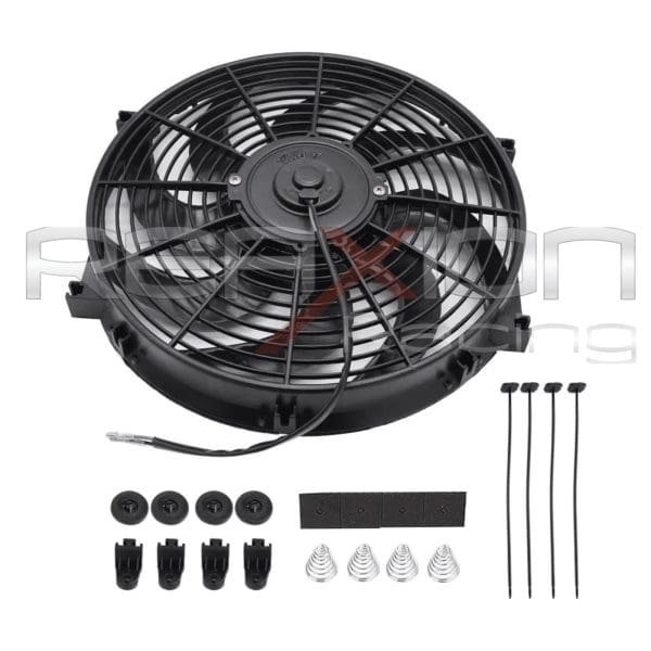 Radiador Aluminio UNIVERSAL Tomei 2 Cedas más 2 electro ventiladores de 12″ 120W con su kit de instalación - Imagen 3