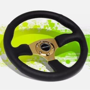 Volanre NRG Innovations®Cuero y Radios Dorados