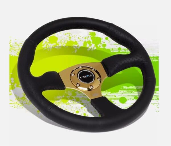 Volanre NRG Innovations®Cuero y Radios Dorados