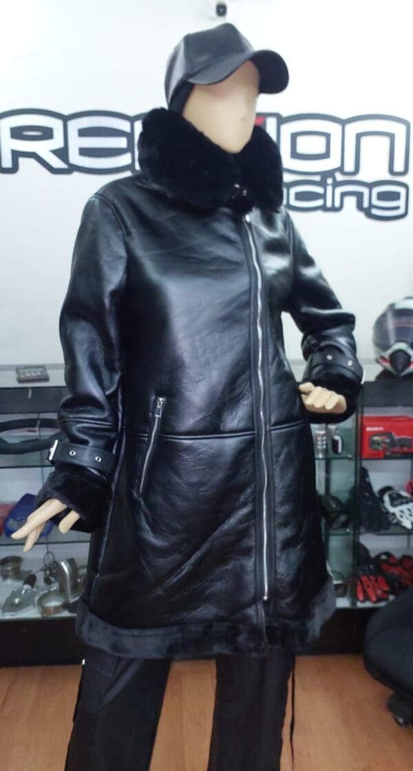 Chaqueta aviadora larga full forrada,  tallas S, M, L ,XL - Imagen 3
