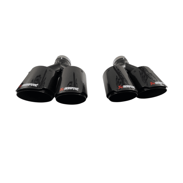 Cola De Escape Akrapovič Doble Carbono Brillante IN 2.5″ EX 3.75″ C/U