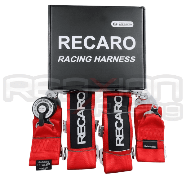 CINTURON 4 PUNTAS RECARO ROJO