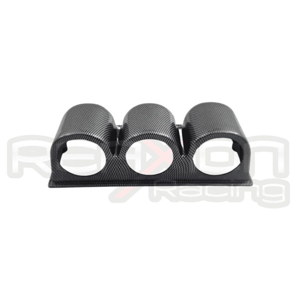 POD TRIPLE PORTA RELOJ 52MM TIPO FIBRA DE CARBONO  CORTO - Imagen 3