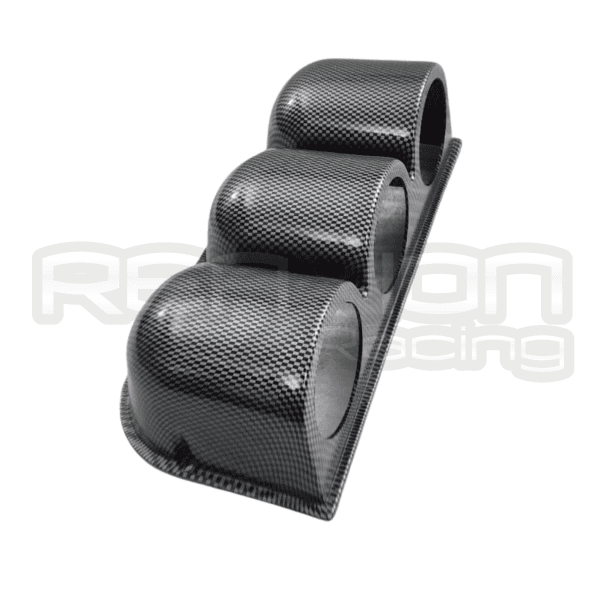 POD TRIPLE PORTA RELOJ 52MM TIPO FIBRA DE CARBONO  CORTO - Imagen 2