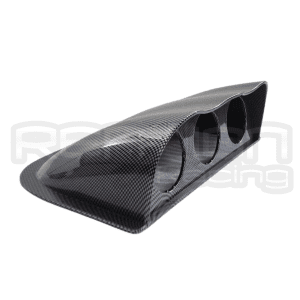 POD TRIPLE PORTA RELOJ 52MM TIPO FIBRA DE CARBONO LARGO