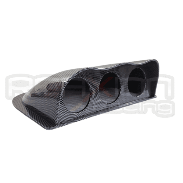 POD TRIPLE PORTA RELOJ 52MM TIPO FIBRA DE CARBONO LARGO - Imagen 3