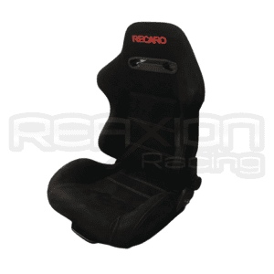 Par Butacas Recaro Italy Gamuza Negra Logo Rojo Reclinables