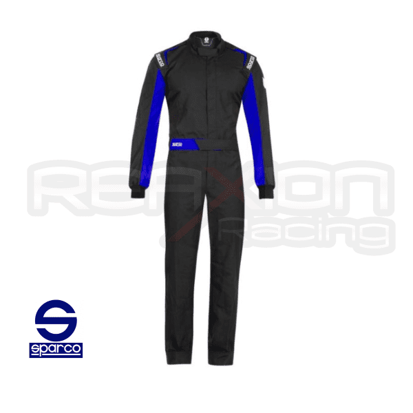 Buzo / Traje Piloto Original Sparco ONE Ignífugo Negro/Azul Talla M, L y XL