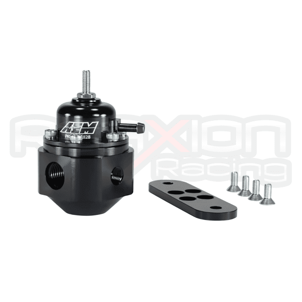Regulador de Presión de Combustible AEM Universal Negro Anodizado Ajustable - Imagen 3