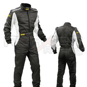 Buzo / Traje Piloto OMP Ignífugo Negro/Blanco Talla S Unisex