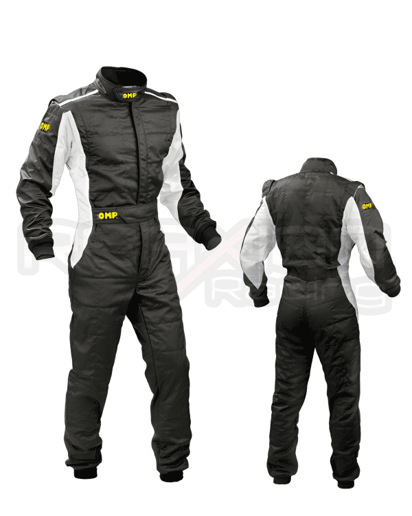 Buzo / Traje Piloto OMP Ignífugo Negro/Blanco Talla S Unisex