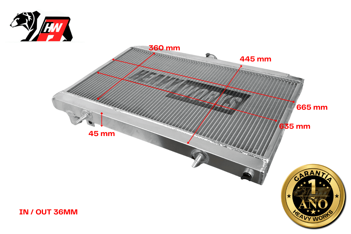 Radiador Nissan Silvia S14 S15 SR20 / SR20DET Heavy Works - Imagen 3