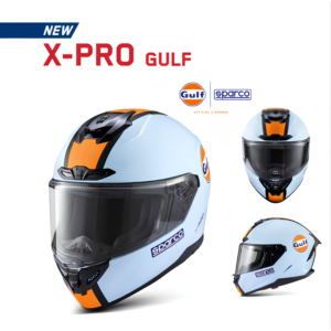 CASCO PILOTO INTEGRAL SPARCO X-PRO GULF SERIES
