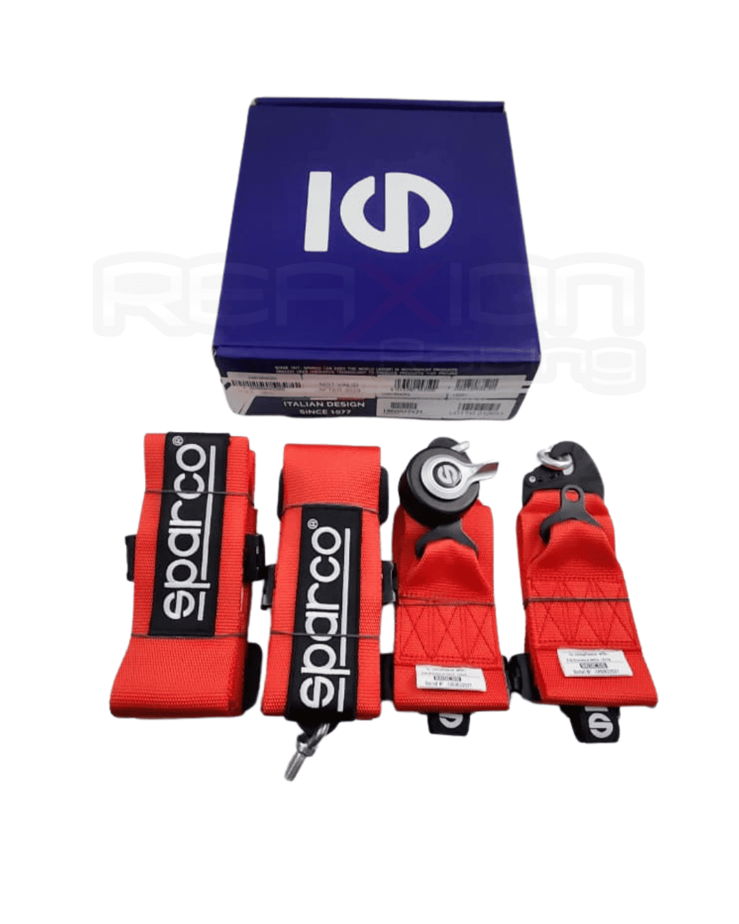 CINTURON FIA SPARCO 4 PUNTAS ROJO