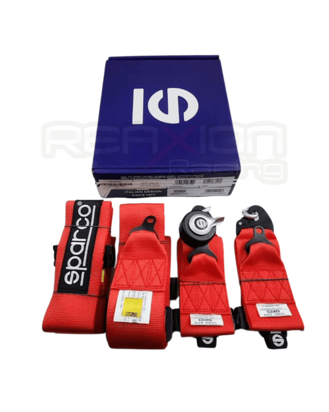 CINTURON FIA SPARCO 4 PUNTAS ROJO - Imagen 3