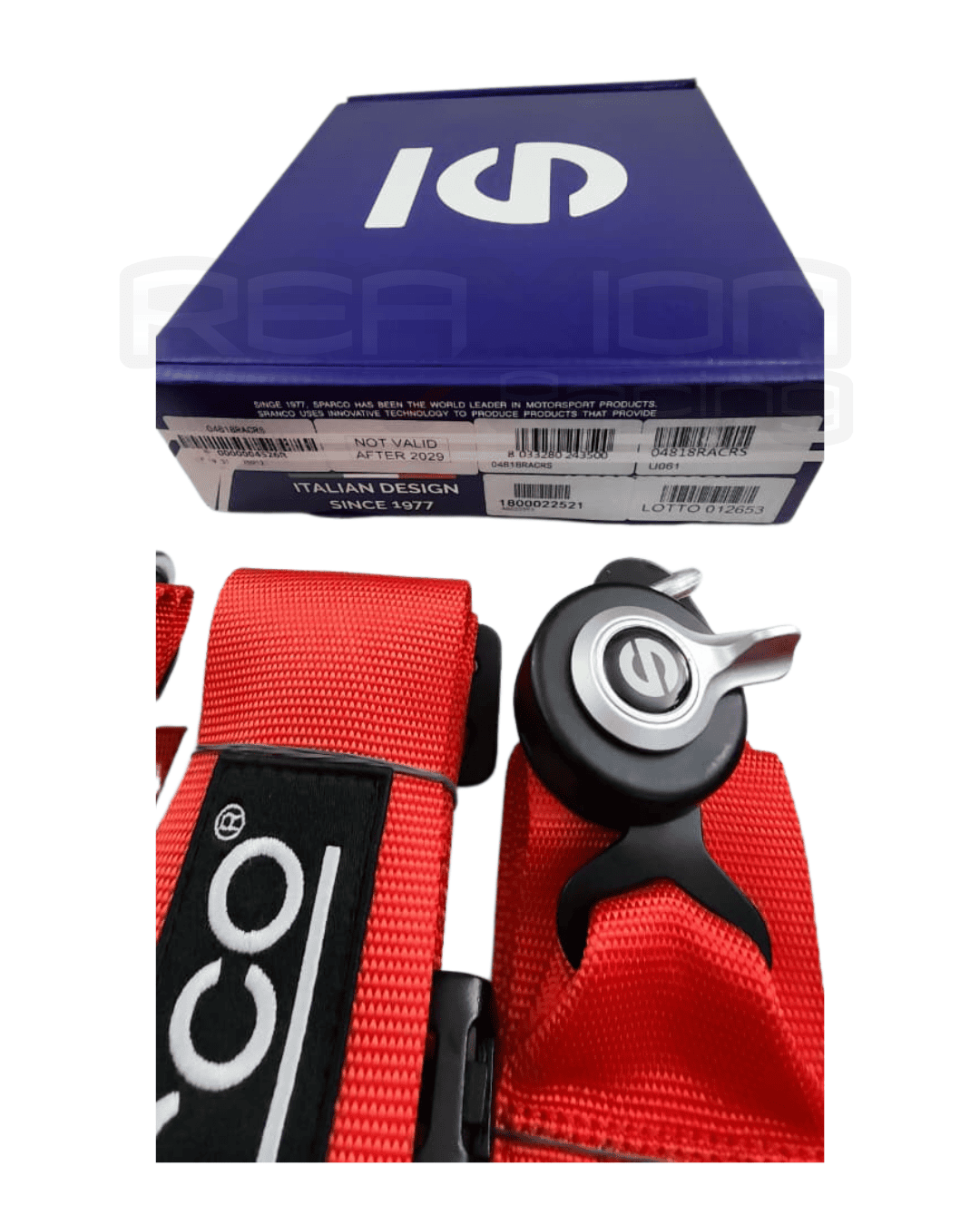 CINTURON FIA SPARCO 4 PUNTAS ROJO - Imagen 4