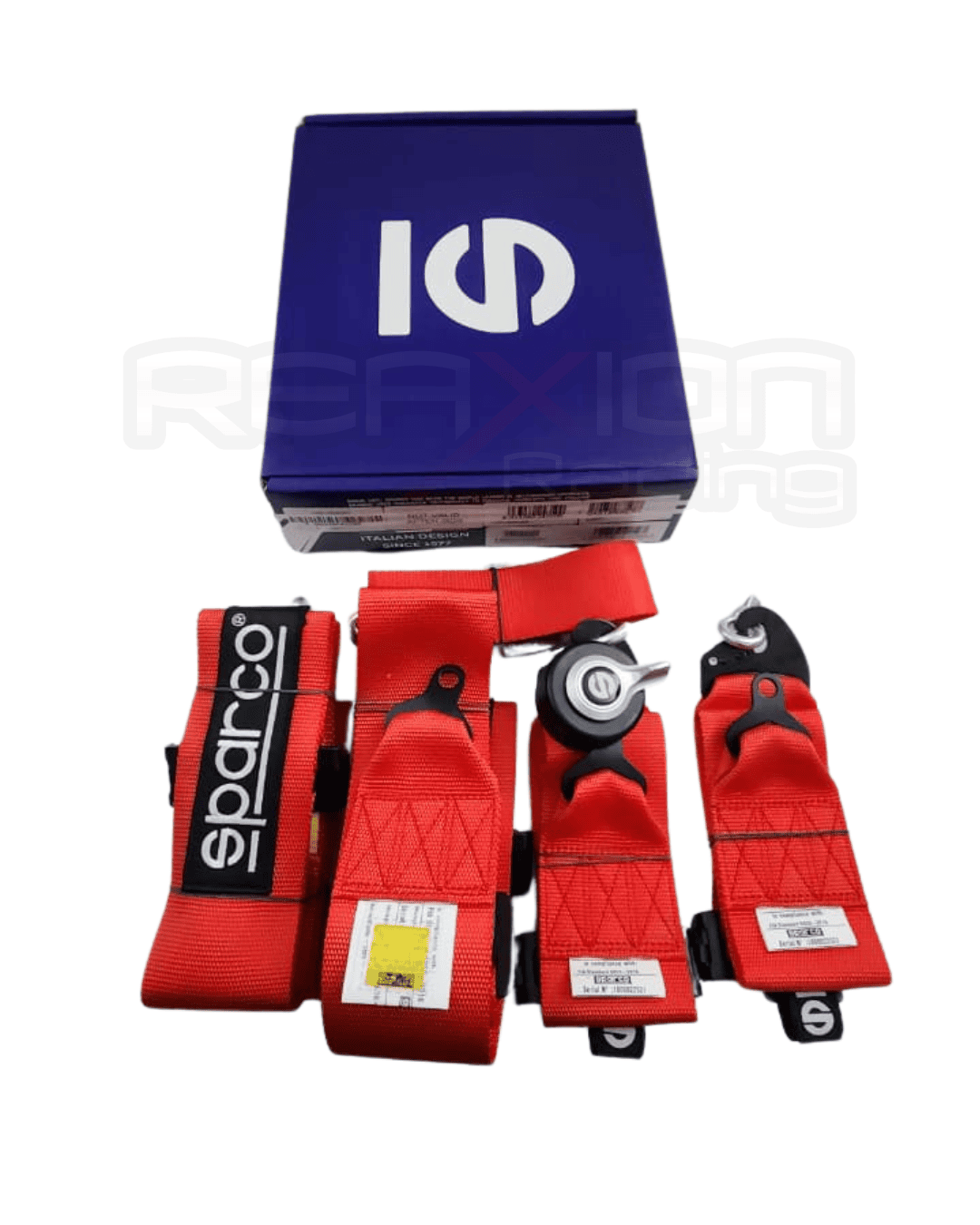 CINTURON FIA SPARCO 5 PUNTAS ROJO - Imagen 3